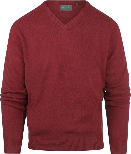 Cardigan V Hals Rode Wollen Trui Dames The English Hatter Mannen V - Main Image