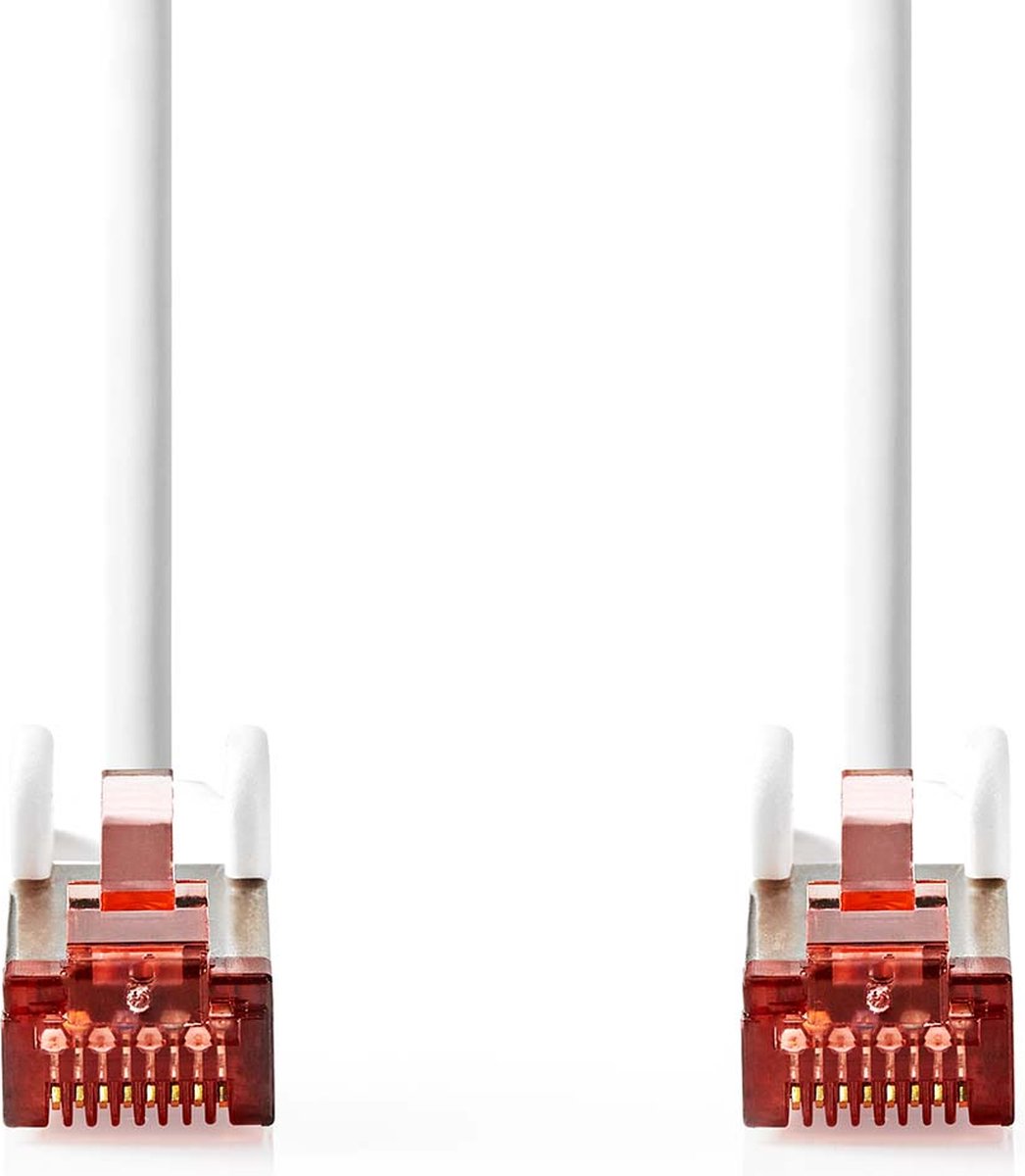 CAT6 Netwerkkabel - RJ45 Male - RJ45 Male - S/FTP - 1.50 m - Rond - LSZH - Wit - Envelop