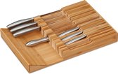 Bloc à couteaux Relaxdays - pour 16 couteaux - porte-couteaux - organisateur de couteaux - bambou