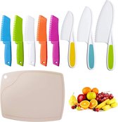 Ensemble de 9 couteaux de cuisine pour enfants pour couper et cuisiner, couteau de cuisine pour tout-petits, légumes, salade, gâteau