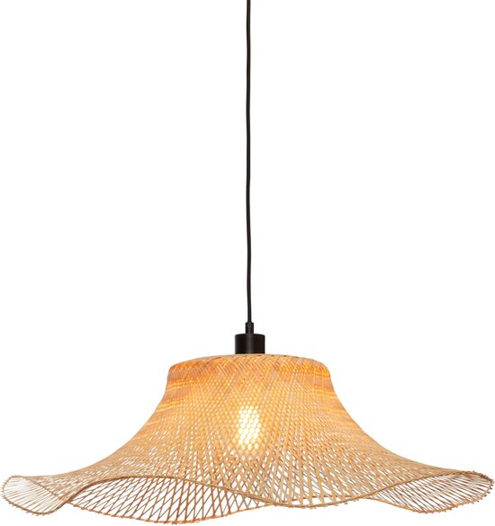 Vintage Bamboe Geweven Hanglamp Landelijke Bamboe Geweven Lamp Handgeweven Hanglamp E27 Natuurlijke Bamboe Eetkamer Woonkamer Gang Decoratieve Verlichting Plafondlamp,65cm Chaser of Light