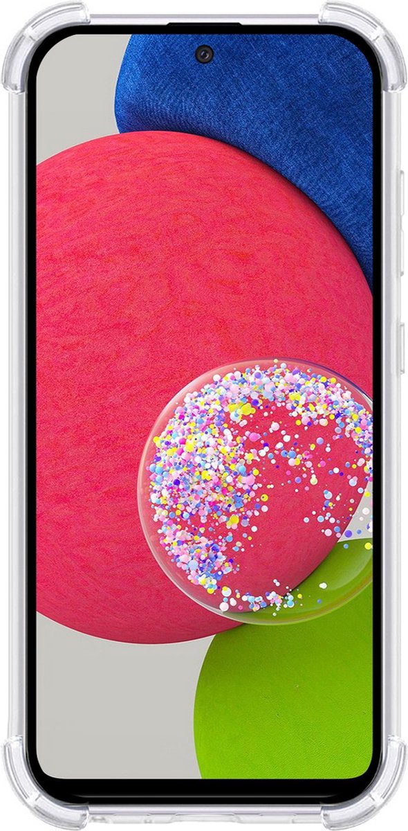 Samsung Galaxy A52 hoesje met pashouder shockproof backcover - Transparant