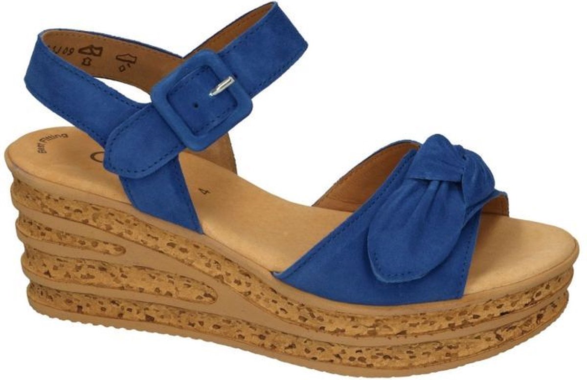 Gabor -Dames - blauw - sandalen - maat 37 | bol.com