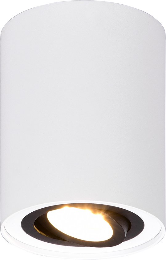 LED Plafondspot - Torna Kowki - GU10 Fitting - Rond - Mat Wit - Aluminium