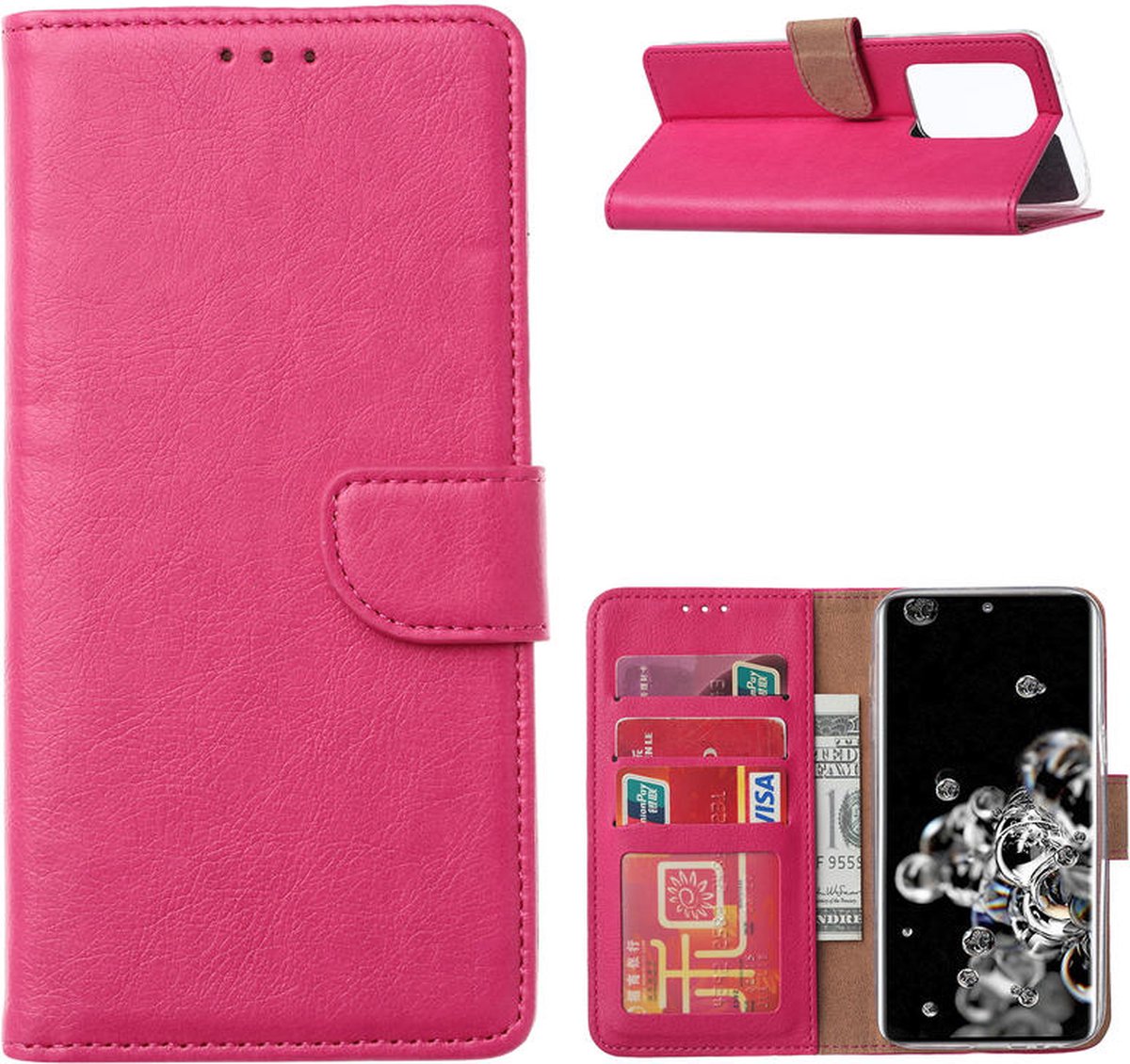Cityhoesje – geschikt voor Samsung S20 Ultra – Bookcase incl. Pasjeshouder