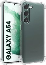 Samsung Galaxy A54 Shockproof Back Cover – Samsung Galaxy A54 Anti shock Hoesje - hybrid armor case - Transparant - EPICMOBILE