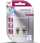 M-Tech LED W5W 12V 2W - Platinum - Canbus - 4x Osram Led diode - Wit - Set