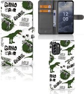 Telefoonhoesje met Pasjes geschikt voor Nokia G60 Dinosaurus
