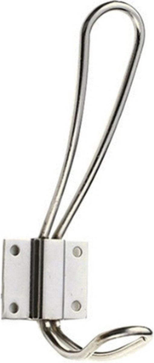 FSW-Products - Kapstokhaak - Zilver - 1 Stuk - Lengte 140mm - Ophanghaken met Schroeven - Deurhaken - Ophanghaak - Kapstok - Kledinghaak - Metalen Haken - Muurhaak
