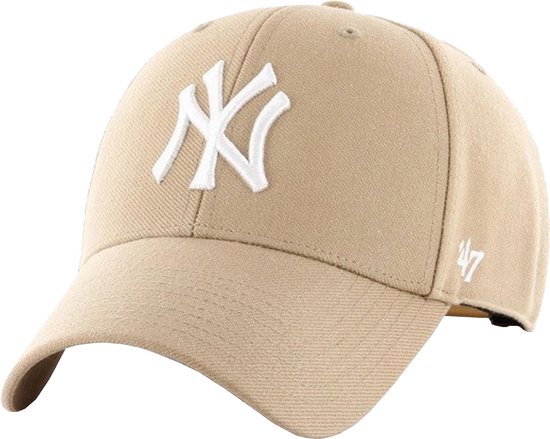 47 Brand New York Yankees MVP Cap B-MVPSP17WBP-KH, Mannen, Beige, Pet, maat: One size