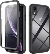 iMoshion Hoesje Geschikt voor iPhone Xr Hoesje - iMoshion 360° Full Protective Case - Zwart / Transparant