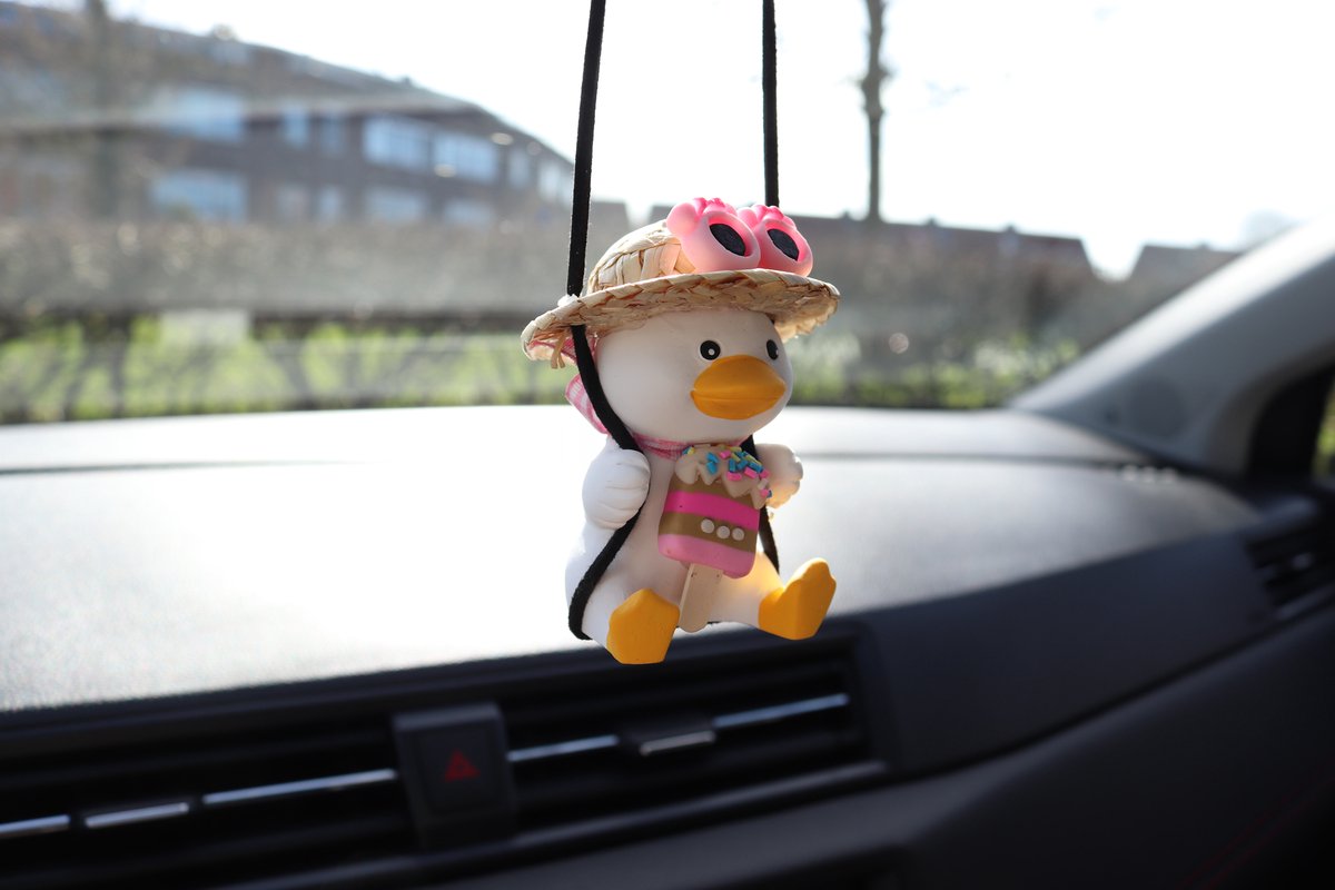 Angry Duck Cooling Figure, Car Emblem, Cool Duck, Car Decoration Accessories, Konvoi Cooler Figure for Truck (Color : Silver