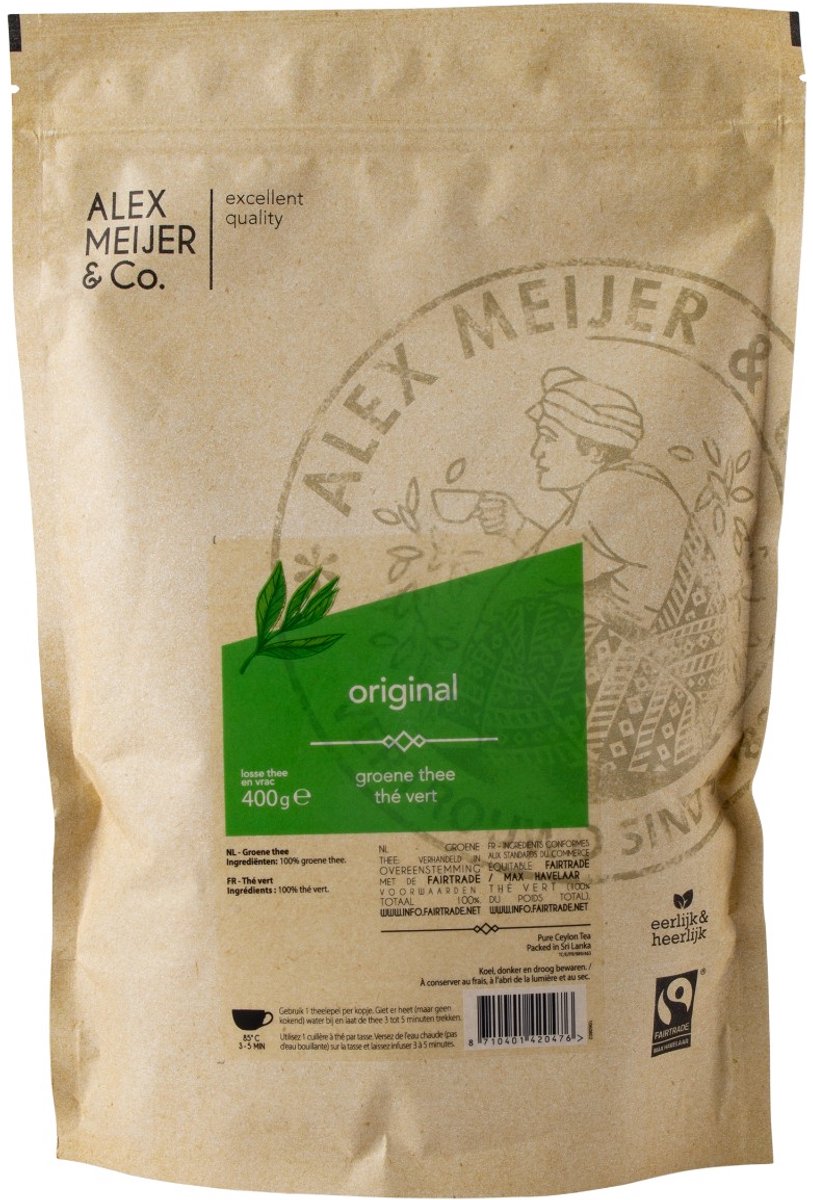 Alex Meijer Thee los groen original, FT - Zak 400 gram