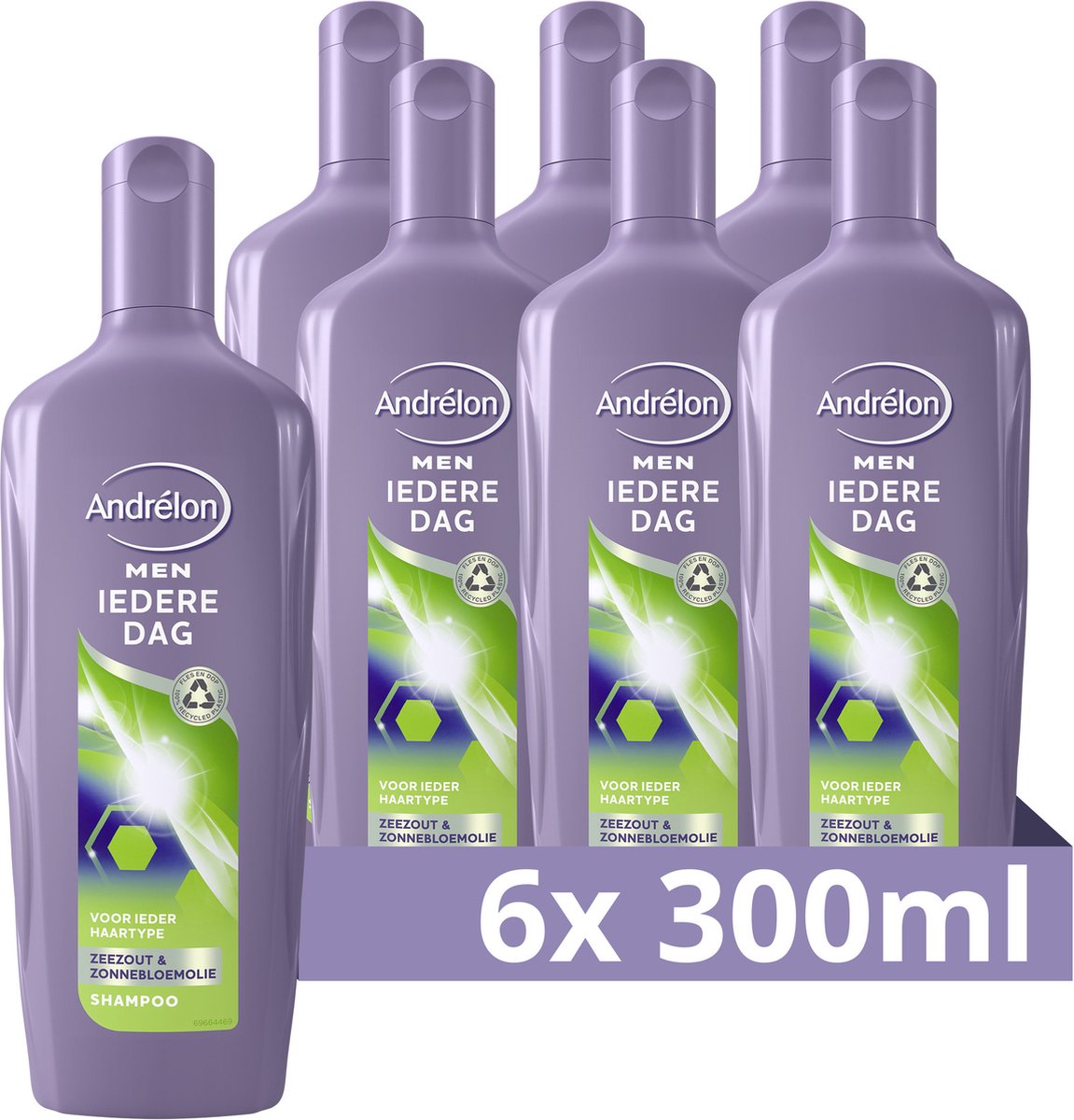 Andrélon Men Iedere Dag Shampoo - 6 x 300 ml - Voordeelverpakking | bol.com