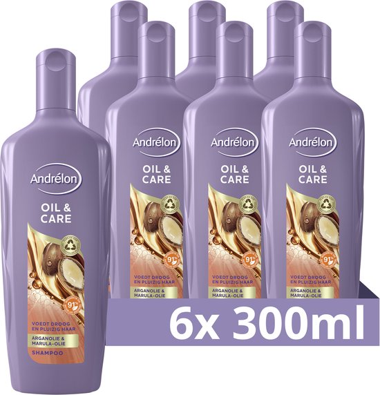verdediging hel Grazen Andrélon Oil & Care Shampoo - 6 x 300 ml - Voordeelverpakking | bol.com