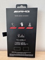 Mercedes AMG Liquid Silicone iPhone 14 Pro Max hoesje - zwart-wit