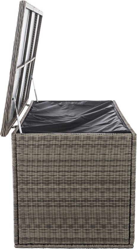 TOOMAX Opbergbox kussenbox met kussen, antraciet, 148 x 72 x 64 cm