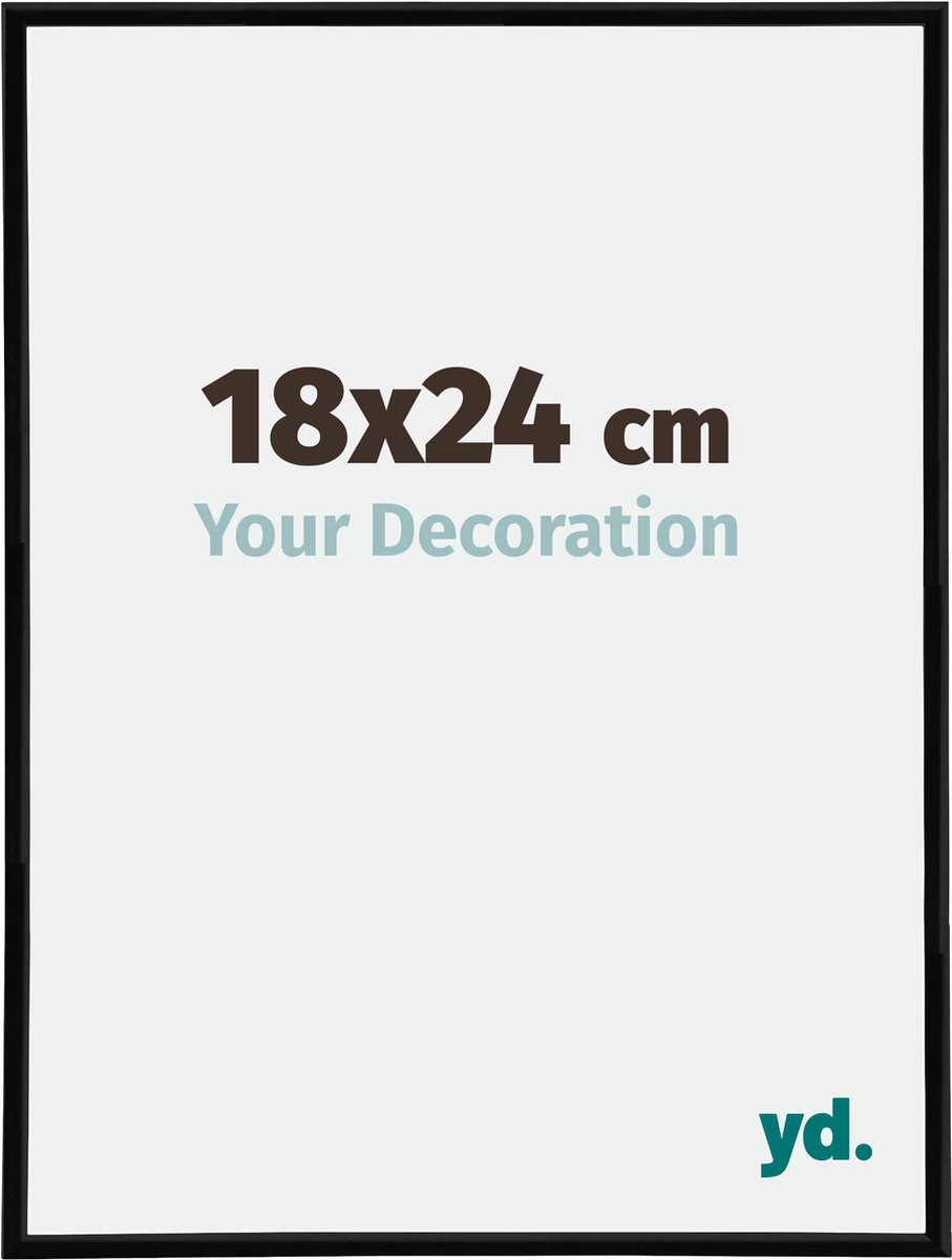 yd. Your Decoration - Fotolijst 18x24 cm - Kunststof - Zwart Hoogglans - Annecy