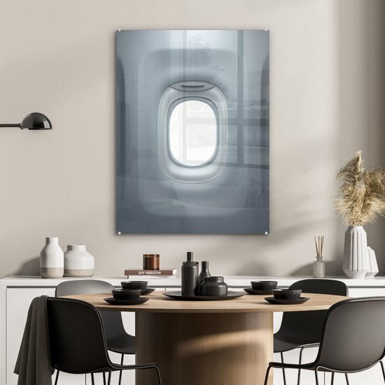 Peinture sur verre - Hublot d'avion - 60x80 cm - Peintures sur verre acrylique - Photo sur Glas