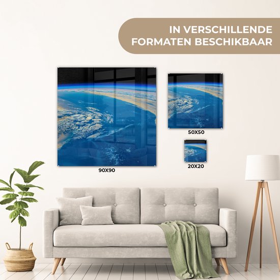 Peinture sur Verre - Terre - Espace - Ciel - 50x50 cm - Peintures sur Verre Peintures - Photo sur Glas