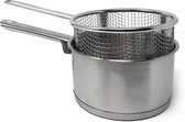 Kookpan met Mand - Melkpan - Roestvrij Staal - Zilver - Inductie - 16 cm