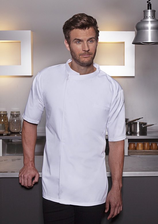 Karlowsky Short-Sleeve Throw-Over Chef Shirt Basic KY122 - White - XL
