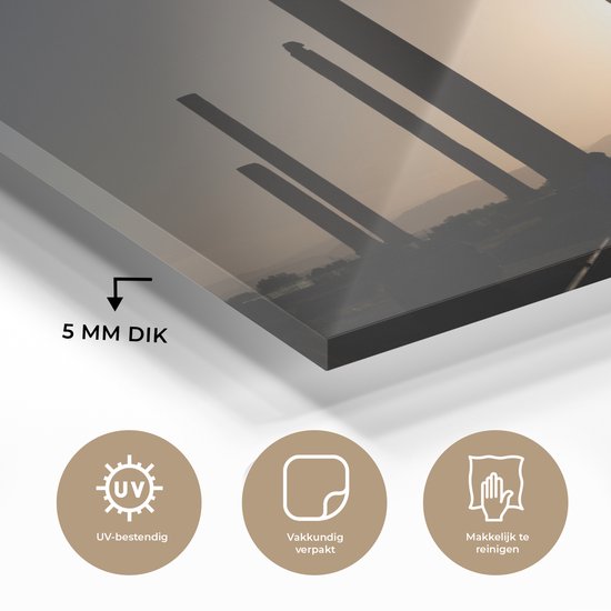 Silhouette de Persépolis perse en Iran Plexiglas 180x120 cm - Tirage photo sur Glas (décoration murale plexiglas) XXL / Groot format!