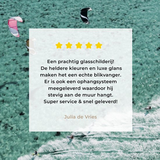 Peinture sur Verre - Gens Kitesurf sur l'Océan - 30x20 cm - Peintures sur Verre Peintures - Photo sur Glas