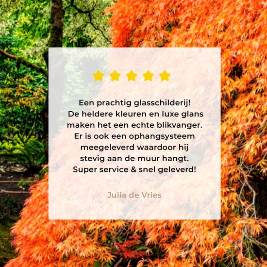 Peinture sur verre - Photo sur verre - Arbres - Pierres - Chemin - Nature - Japonais - Verre acrylique - Décoration murale - 40x80 cm - Peinture sur verre nature - Décoration murale - Peinture sur verre - Peintures de salon