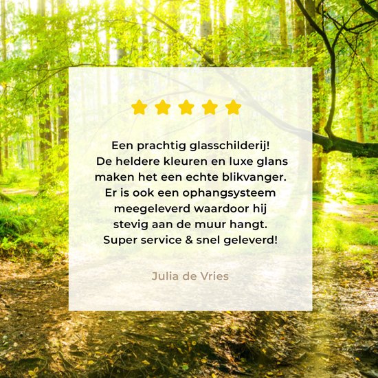 Glasschilderij - Acrylglas - Bos - Zon - Rivier - Wanddecoratie - Glasschilderij binnen - Foto op glas - 90x120 cm - Schilderij - Glasschilderij natuur