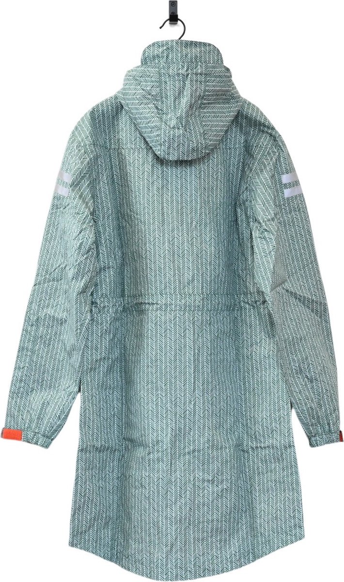 Ducksday - regenjas voor dames halflang - waterdicht - Manu - Large - aanpasbaar - reflectoren — afbeelding 2