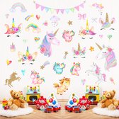 Muursticker Regenboog ster eenhoorn - Kinderkamer - Muurdecoratie - Wandsticker - Sticker Voor Kinderen 30×90CM*2