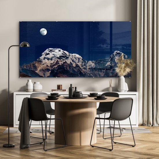 Peinture sur Verre - Lune - Berg - Paysage - 160x80 cm - Peintures sur Verre Peintures - Photo sur Glas