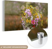 MuchoWow® Peinture sur Verre - Fleurs - Arrosoir - Couleur - 160x80 cm - Peintures sur Verre Peintures - Photo sur Glas