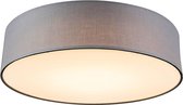 QAZQA drum led - Moderne LED Plafondlamp - 1 lichts - Ø 400 mm - Grijs - Woonkamer | Slaapkamer | Keuken