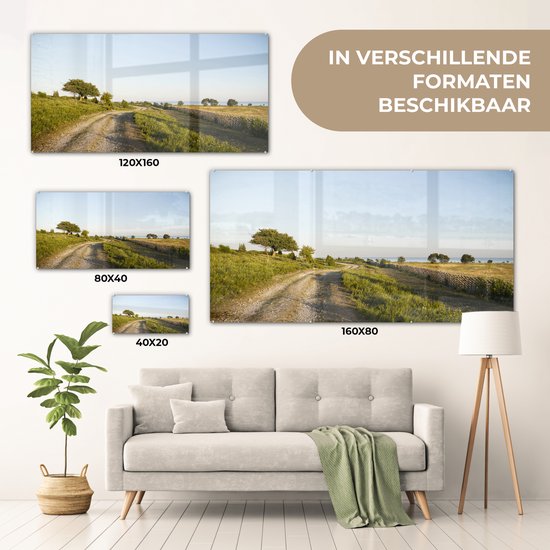 The road to the sea Glas 90x60 cm - Tirage photo sur Glas (décoration murale en plexiglas)