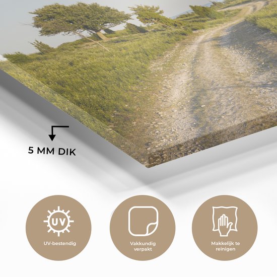 The road to the sea Glas 90x60 cm - Tirage photo sur Glas (décoration murale en plexiglas)