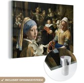 MuchoWow® Glasschilderij 60x40 cm - Schilderij acrylglas - Schilderij - Oude Meesters - Zwaan - Foto op glas - Schilderijen