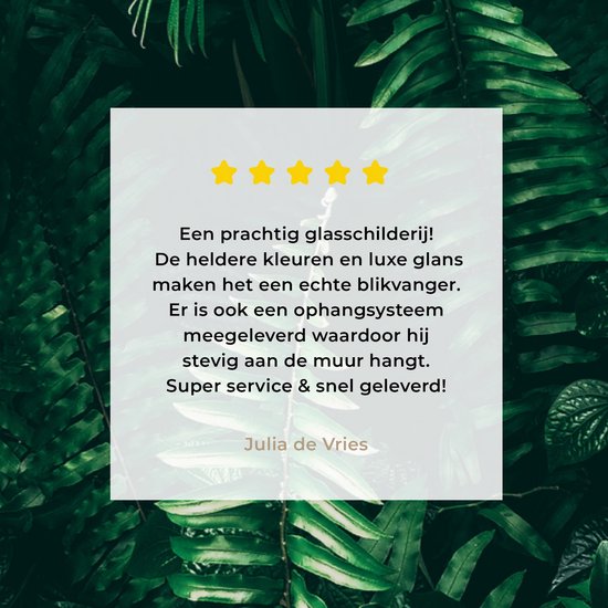 MuchoWow® Peinture sur Verre - Feuilles - Jungle - Nature - Tropical - Plantes - 150x100 cm - Peintures sur Verre Acrylique - Photo sur Glas
