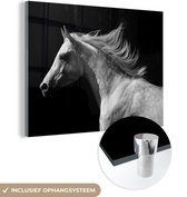 MuchoWow® Peinture sur verre 40x30 cm - Peinture sur verre acrylique - Paarden - Animaux - Portrait - Photo sur verre - Peintures