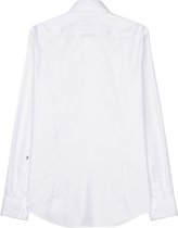 Seidensticker shaped fit overhemd - twill - wit - Strijkvrij - Boordmaat: 38