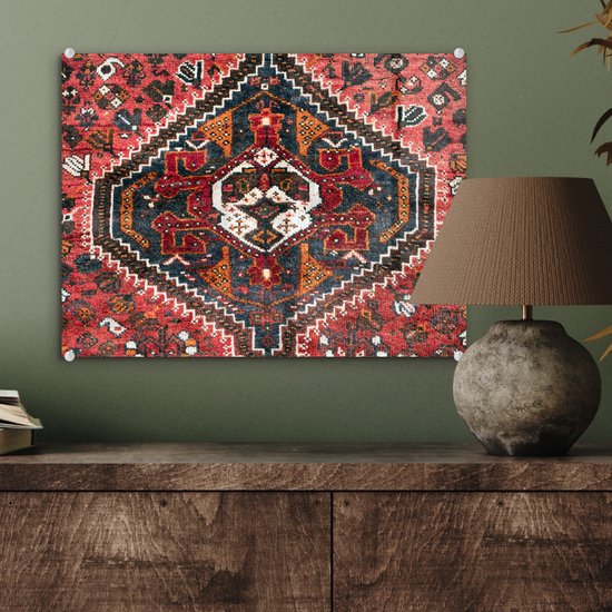 MuchoWow® Peinture sur Verre - Tapis Persan Handgemaakt - 40x30 cm - Peintures sur Verre Acrylique - Photo sur Glas
