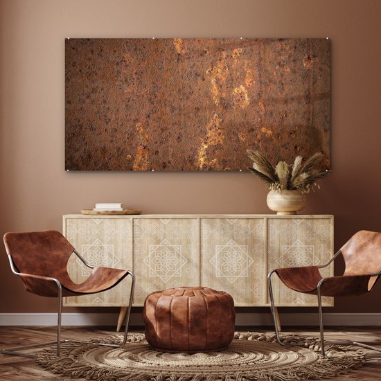 Peinture sur Verre - Rouille - Acier - Abstrait - 160x80 cm - Peintures sur Verre Peintures - Photo sur Glas