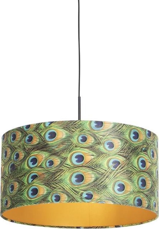 QAZQA combi - Lampe à suspension avec abat-jour - 1 lumière - Ø 500 mm - Multicolore