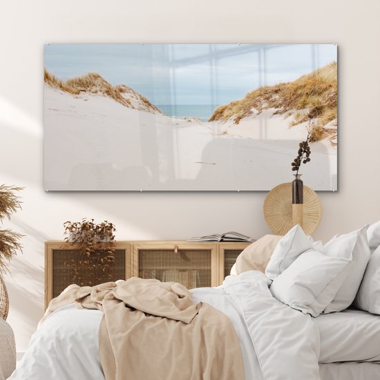 Peinture sur verre - Mer derrière les dunes - 160x80 cm - Peintures sur Verre Peintures - Photo sur Glas