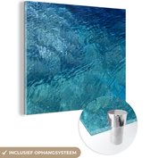 MuchoWow® Glasschilderij 90x90 cm - Schilderij acrylglas - Zee - Golf - Water - Foto op glas - Schilderijen