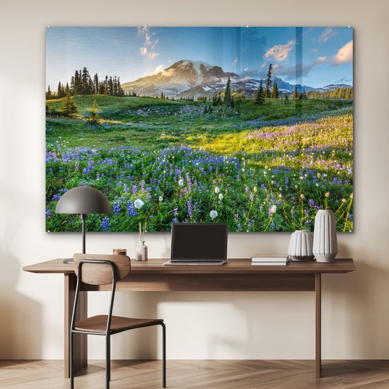 Peinture sur Verre - Berg - Fleurs - Printemps - 150x100 cm - Peintures sur Verre Peintures - Photo sur Glas