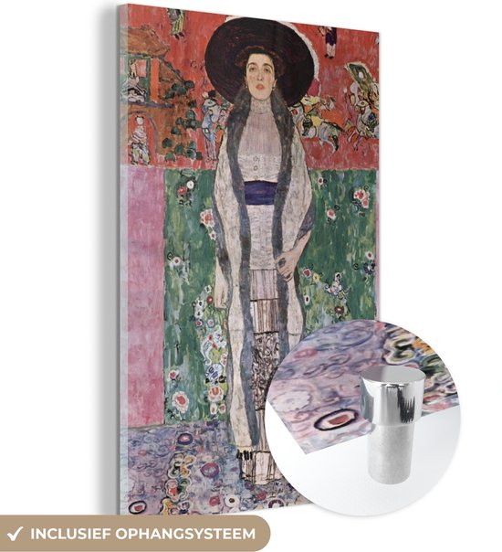 MuchoWow® Peinture sur verre 20x30 cm - Peinture sur verre acrylique - Adèle Bloch - Bauer II - Peinture de Gustav Klimt - Photo sur verre - Peintures