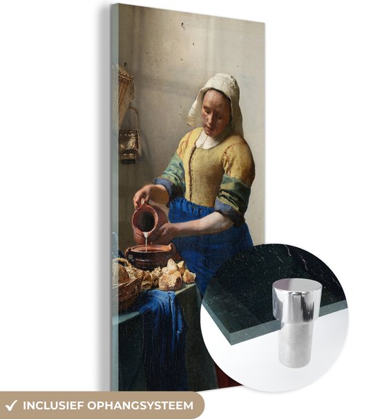 Peinture sur verre - La Laitière - Johannes Vermeer - 20x40 cm - Peintures Plexiglas