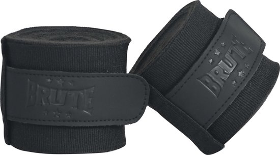 Brute Handwraps Kick boksen Bandage 4M - Nylon - Zwart - Boksen & Kickboksen - Bescherming, Perfecte Aansluiting - Verbeterde prestaties Handen & Polsen